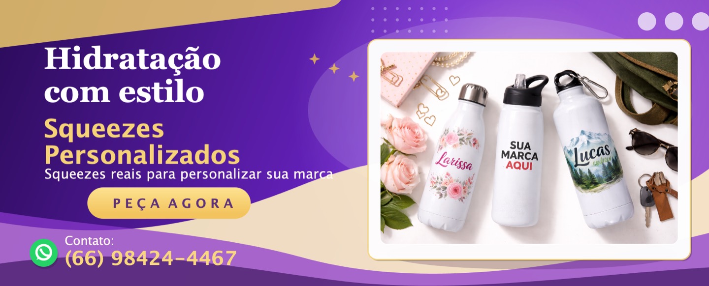 Banner de garrafas personalizadas Kalli Criativa